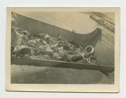 Evacuating the wounded from Tobruk, Libya. Recto