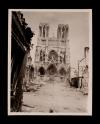 View of the Reims Cathedral and rubble