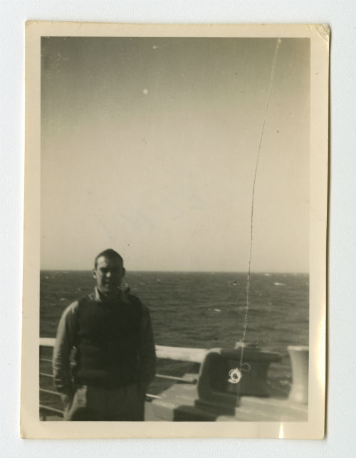 Arthur Howe, Jr. on the SS El Nil. Recto