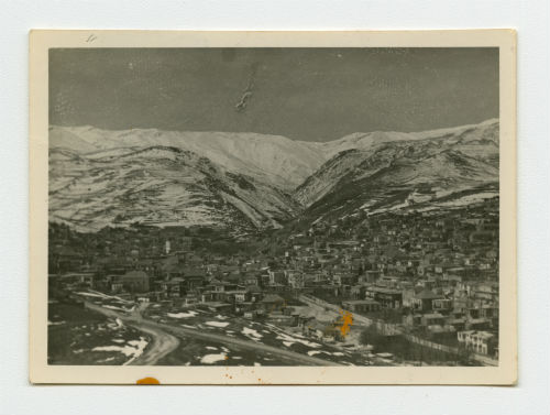 View of Zahleh, Lebanon from the New Zealand Casualty Clearing Station. Recto