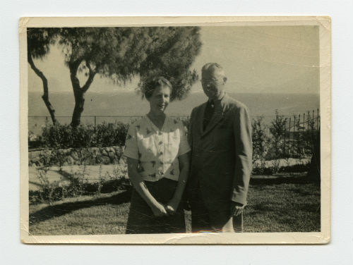 Dr. Bayard Dodge and his wife in Beirut, Lebanon. Recto