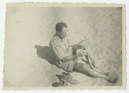 Colonel Richmond on a beach near Tripoli. Recto