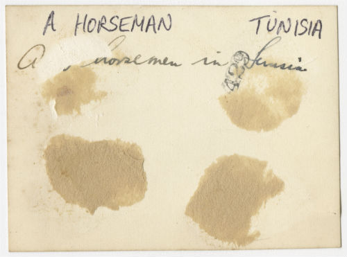 Horsemen in Tunisia. Verso