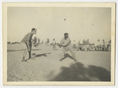Baseball game in Tunisia. Recto