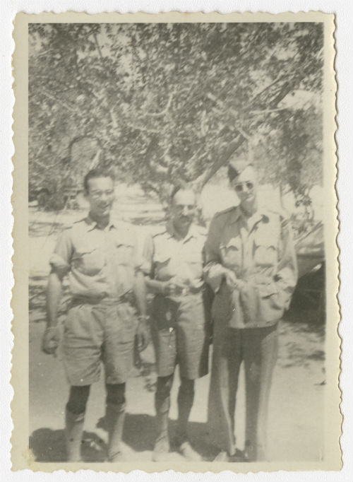 Arthur Howe, Jr., Colonel Ralph Richmond and Major Fred Hoeing. Recto